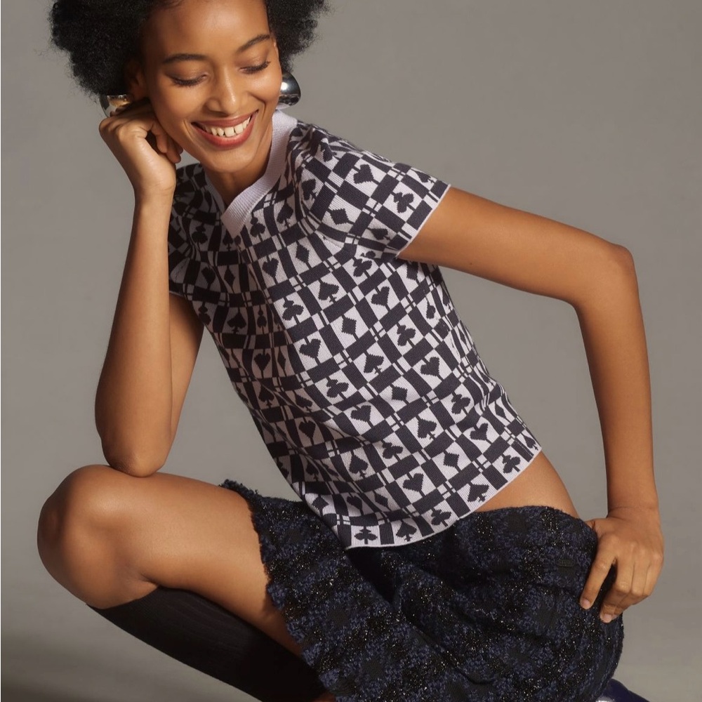 NWT Maeve Shrunken Sweater Tee